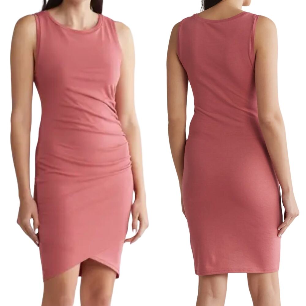 Treasure & Bond Dress Sleeveless 3X Pink Dune Heather New